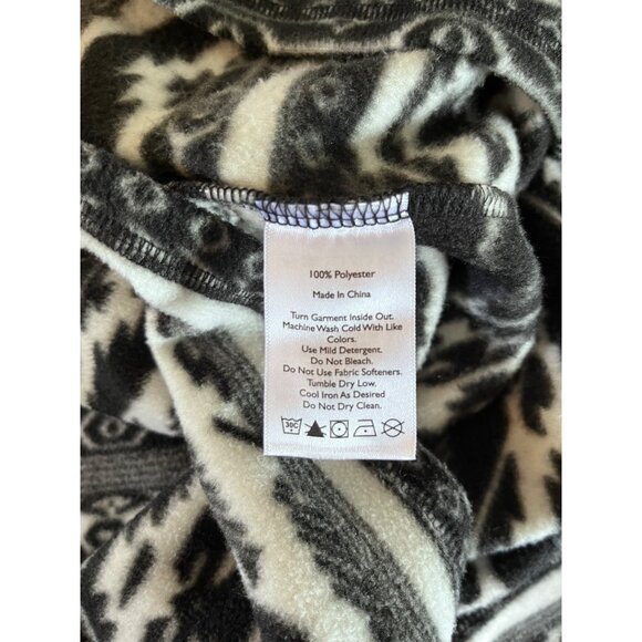 Eddie Bauer Womens XXLarge Black White Quarter Zip Fleece High Neck Jacket - Picture 4 of 4